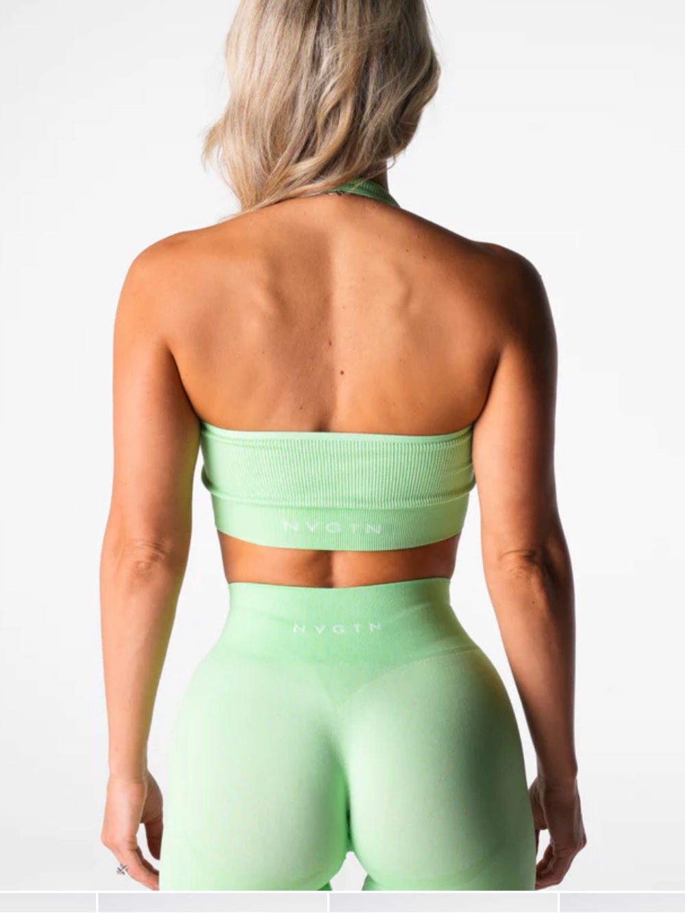 NVGTN pistachio rubber halter top